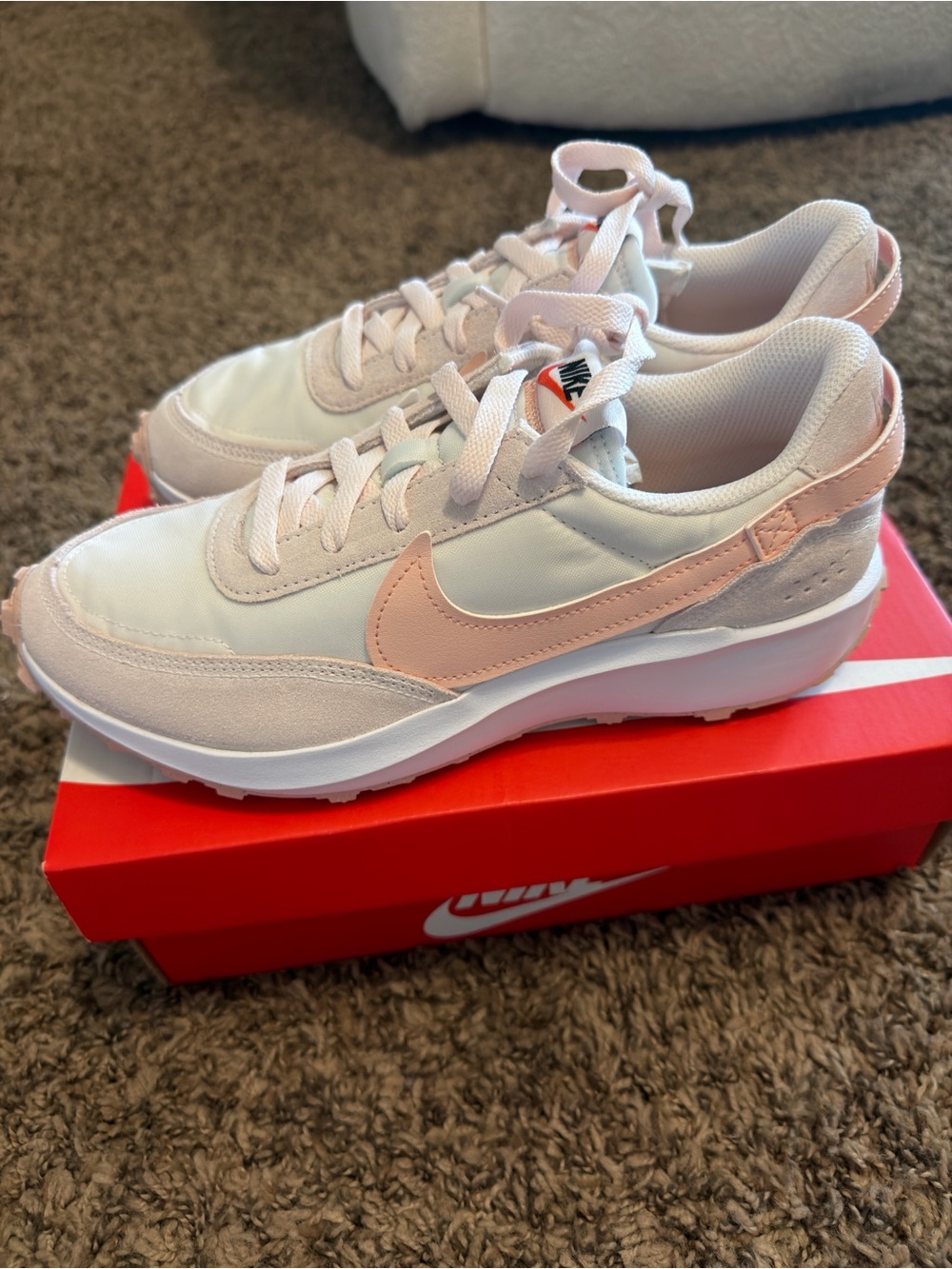 Nike Women’s Waffle Debut Sneakers - Pink/White